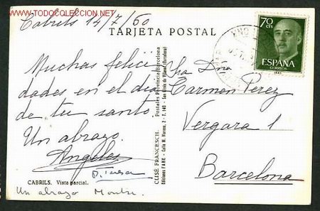 Postales: Cabrils. Ed FAHE. Circulada 1960. - Foto 2