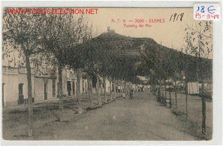 Postcards: (PS-348)POSTAL DE BLANES-Passeig del Mar.