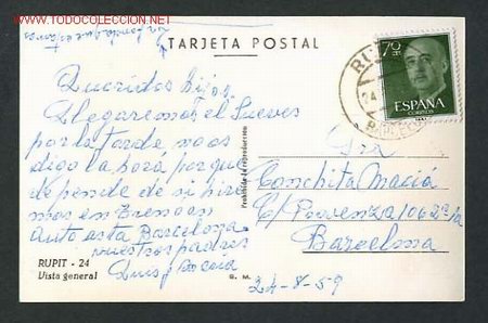 Postales: Rupit. *Vista general* Ed. E.M. n&ordm; 24. Circulada. - Foto 2