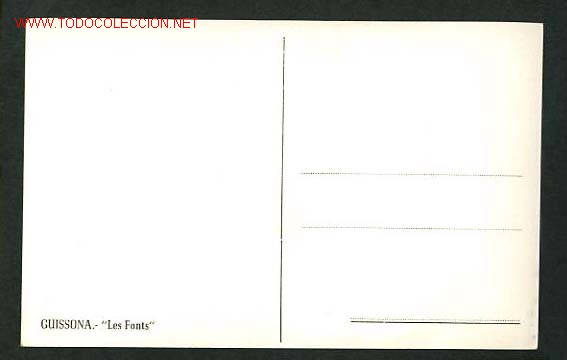 Postales: Guissona. *Les Fonts* Sin datos editor. Nueva. - Foto 2