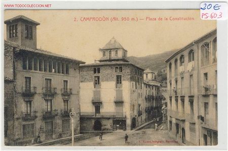 Postales: (PS-603) POSTAL CAMPRODON - Plaza de la Constitucion. - Foto 1