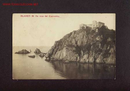 Postales: Postal de BLANES (Girona): Darrera el Convent - Foto 1