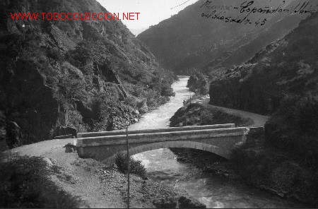 Postales: VALLE DE ARAN. LERIDA. FRONTERA . PUENTE DEL REY.1945