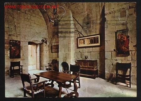 Postales: postal - real monasterio de poblet (la sala del calefactorio), escrita y circulada