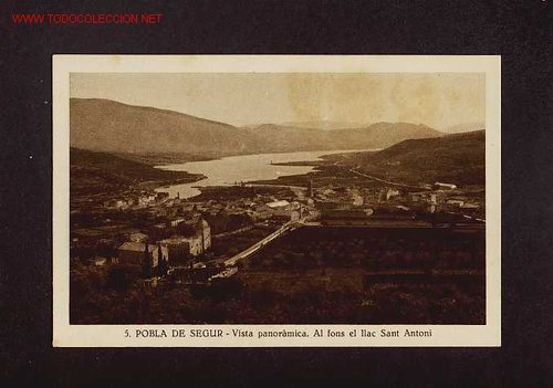 Postkarten: Postal de LA POBLA DE SEGUR (Lleida): Vista panoramica (Gord&oacute; num.5)