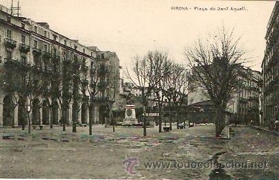 Postales: POSTAL GIRONA PLA&Ccedil;A DE SANT AGUSTI - Foto 1