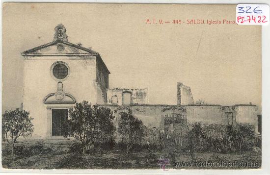 Postcards: (PS-7422)POSTAL DE SALOU(TARRAGONA)-IGLESIA PARROQUIAL
