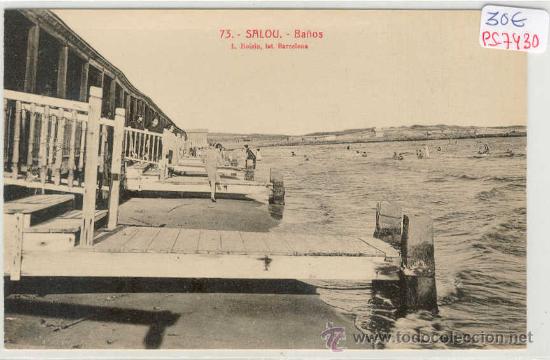 Postcards: (PS-7430)POSTAL DE SALOU(TARRAGONA)-BA&Ntilde;OS