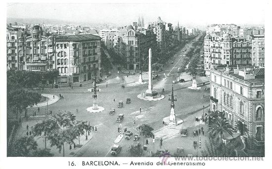 Postales: BARCELONA. AVENIDA DEL GENERAL&Iacute;SIMO. - Foto 1