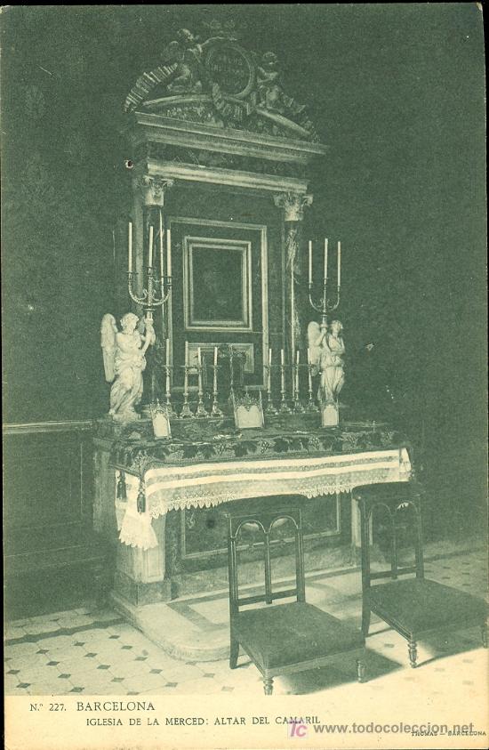 Postkarten: TARJETA POSTAL DE BARCELONA.IGLESIA DE LA MERCED: ALTAR MAYOR