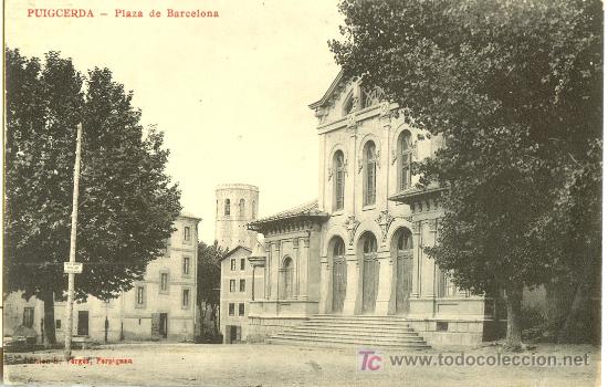 Postais: TARJETA POSTAL DE PUIGCERDA.GERONA. PLAZA DE BARCELONA
