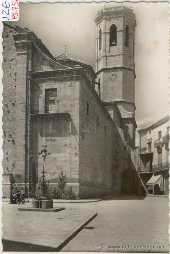 Postales: (PS-7523)POSTAL DE TARREGA(LLEIDA)-IGLESIA PARROQUIAL-PLAZA