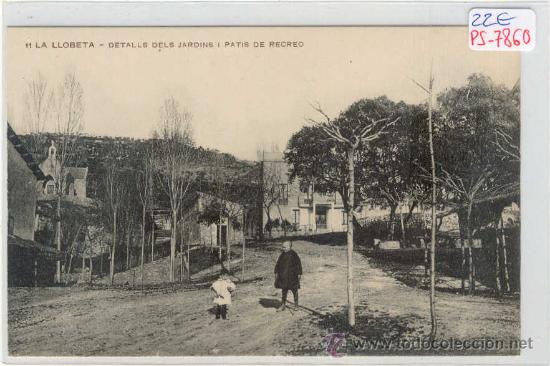 Postcards: (PS-7860)POSTAL DE AIGUAFREDA-LA LLOBETA-DETALLS DELS JARDINS I PATIS DE RECREO
