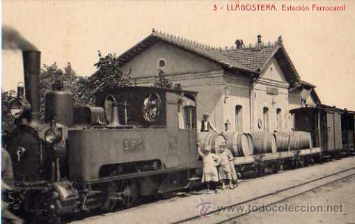Postales: 3 LLAGOSTERA - ESTACIO FERROCARRIL - FOT, THOMAS - Foto 1