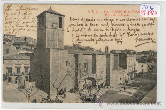 Postcards: (PS-7927)POSTAL DE ESPLUGA DE FRANCOLI-PLAZA DE LA IGLESIA