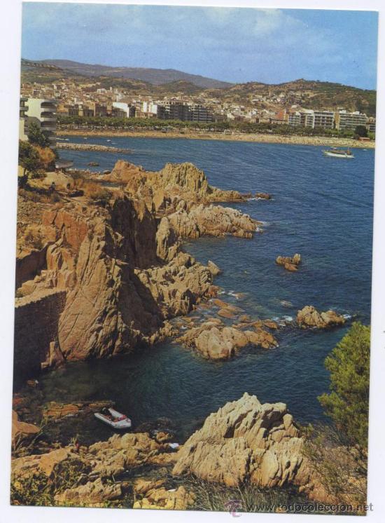 Postales: POSTAL SAN FELIU DE GUIXOLS (GIRONA)- PANOR&Aacute;MICA Y ACANTILADOS - 1977