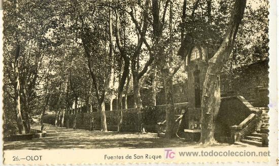 Cartoline: TARJETA POSTAL FOTOGRAFICA DE OLOT.GERONA.N&ordm; 26. FUENTES DE SAN ROQUE