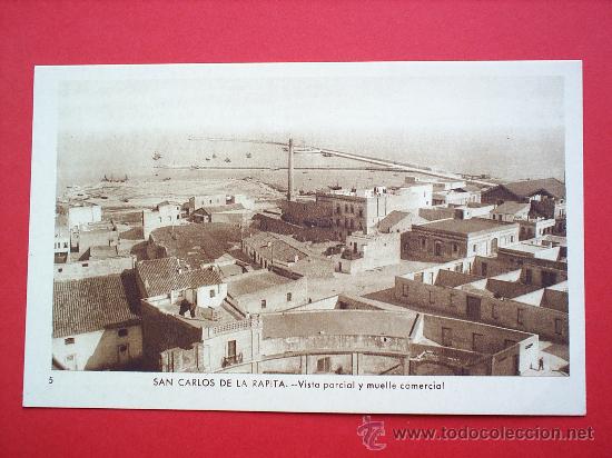 Postales: SAN CARLOS DE LA RAPITA N. 5 -VISTA PARCIAL Y MUELLE COMERCIAL
