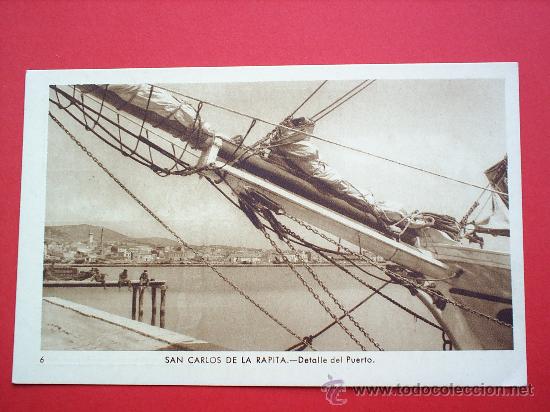 Postales: SAN CARLOS DE LA RAPITA -N.6-DETALLE DELPUERTO