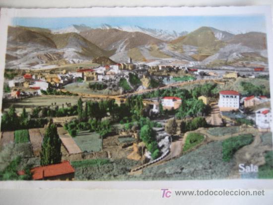 Postales: Bellver de Cerda&ntilde;a. Lerida. N&ordm;1 Vista parcial. Al fondo Cad&iacute;. Escrita