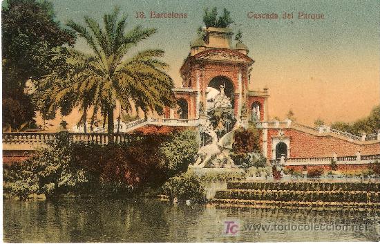 Postales: BARCELONA, CASCADA DEL PARQUE N&ordm; 18 - Foto 1