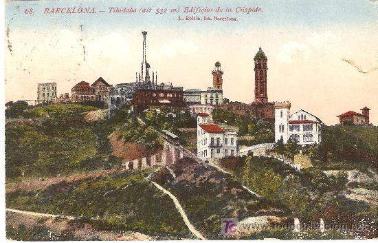 Postales: BARCELONA, TIBIDABO, EDIFICIOS DE LA CUSPIDE - L. ROISIN N&ordm; 68 - Foto 1