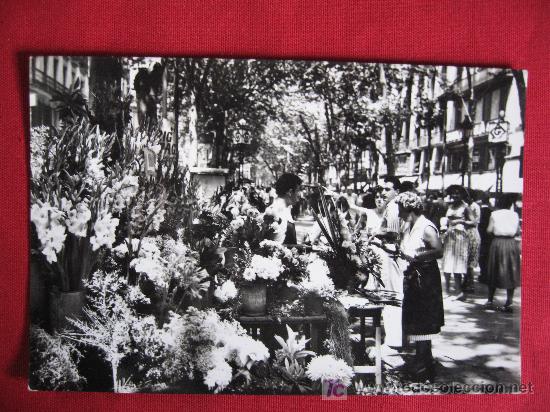 Postales: BARCELONA - RAMBLA DE LAS FLORES - Foto 1