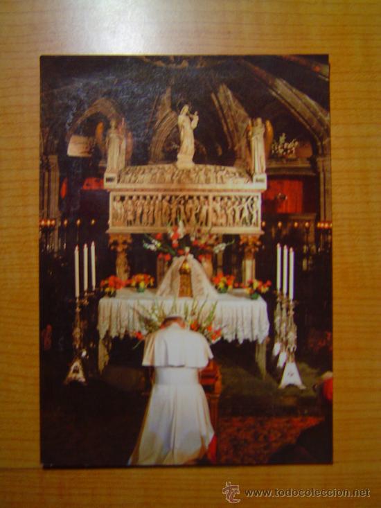 Cartoline: POSTAL CATEDRAL DE BARCELONA CRIPTA DE SANTA EULALIA VISITA DE S.S. EL PAPA JOAN PAU II 7 NOVIEMBRE