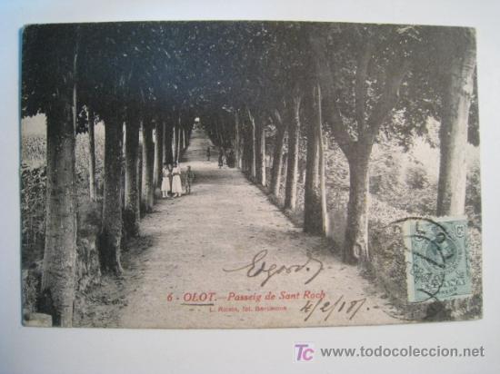 Postales: OLOT: PASSEIG DE SANT ROCH (ROISIN 6). POSTAL - Foto 1