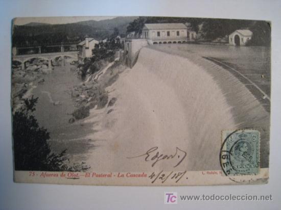 Postales: OLOT. EL PASTERAL. LA CASCADA (ROISIN 75). POSTAL - Foto 1