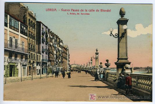 Postales: LERIDA , NUEVO PASEO DE LA CALLE BLONDEL , P27348
