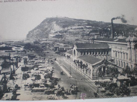 Postales: BARCELONA - ADUANA Y MONTJUICH - Foto 1