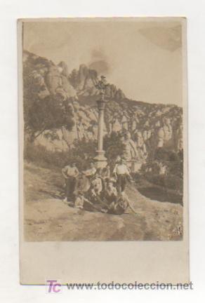 Postais: MONTSERRAT. GRUPO DE EXCURSIONISTAS. (POSTAL FOTOGR&Aacute;FICA).