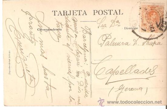 Postales: POSTAL DE BARCELONA - CIRCULADA CON SELLO - Foto 2