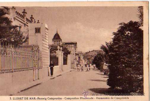 Postales: 5 LLORET DE MAR - PASSEIG CAMPRODON - Foto 1