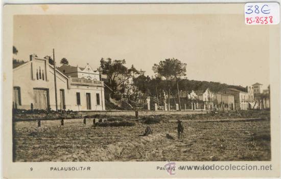 Postkarten: (PS-8538)POSTAL FOTOGRAFICA DE PALAUSOLITAR-PASSEIG DE LA ESTACIO DE FERROCARRIL