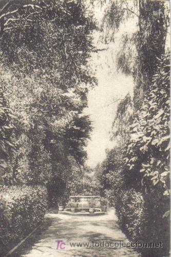 Postkarten: TARJETA POSTAL DE BARCELONA N&ordm; 77. MONTJUICH. TERRENOS DE LA EXPOSICION. DETALLE DE LOS JARDINES,