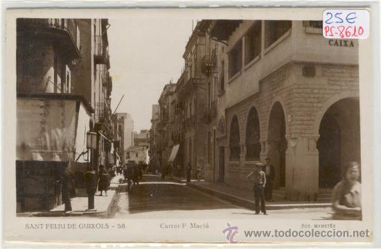Postcards: (PS-8610)POSTAL FOTOGRAFICA DE SANT FELIU DE GUIXOLS-CARRER F.MACIA