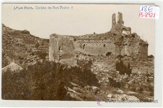 Postales: (PS-8921)POSTAL FOTOGRAFICA DE PONS(LLEIDA)-RUINAS DE SAN PEDRO