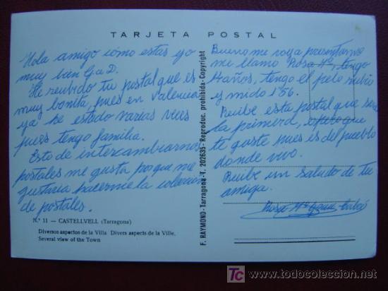 Postales: CASTELLVELL, TARRAGONA - Foto 2