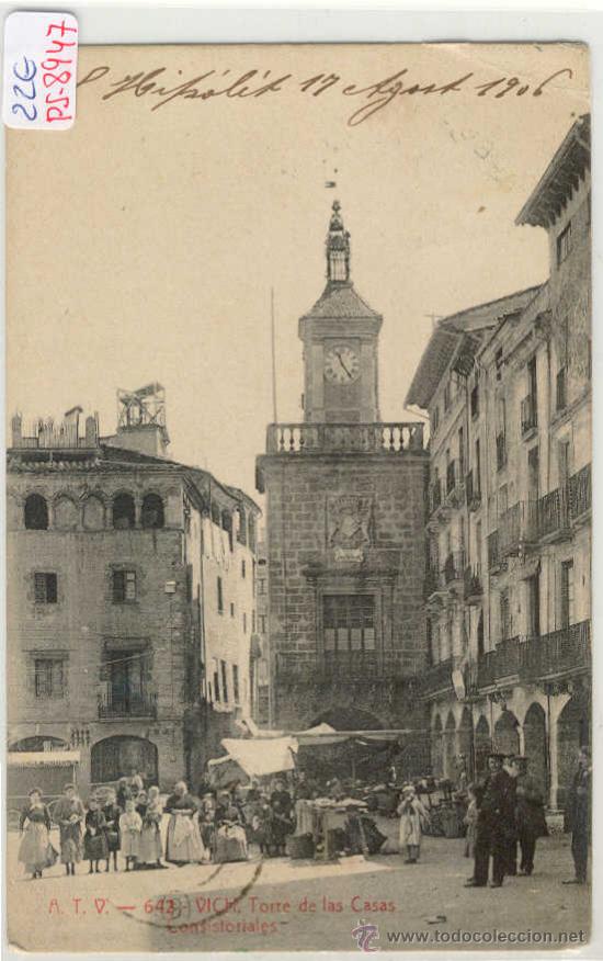 Postkarten: (PS-8947)POSTAL DE VICH-TORRE DE LAS CASAS CONSISTORIALES