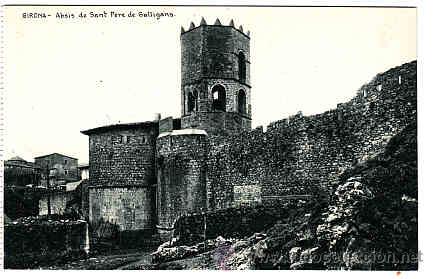Postales: POSTAL DE GIRONA  ABSIS DE SAN PERE DE GALLIGANS - Foto 1