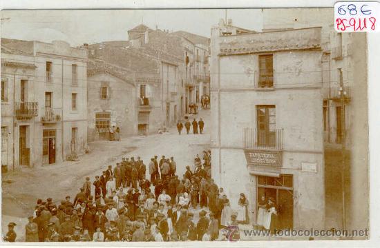 Postkarten: (PS-9118)POSTAL FOTOGRAFICA DE SAN FELIU DE CODINAS-PLA&Ccedil;A DE LA CREU-ZAPATERIA DE LORENZO SERRA
