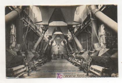Postales: E. E. C. CENTRAL TERMICA DE SAN ADRIAN. SALA DE MAQUINAS N&ordm; 1.  (POSTAL FOTOGR&Aacute;FICA)