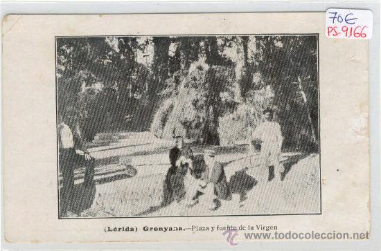 Postkarten: (PS-9166)POSTAL DE GRENYANA(LLEIDA)-PLAZA Y FUENTE DE LA VIRGEN