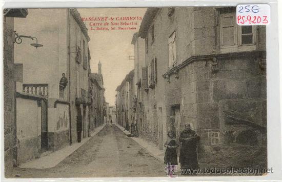 Postkarten: (PS-9203)POSTAL DE MASSANETDE CABRENYS-CARRE DE SAN SEBASTIA