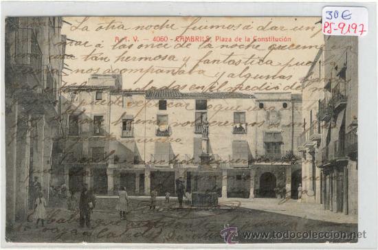 Postkarten: (PS-9197)POSTAL DE CAMBRILS(TARRAGONA)-PLAZA DE LA CONSTITUCION