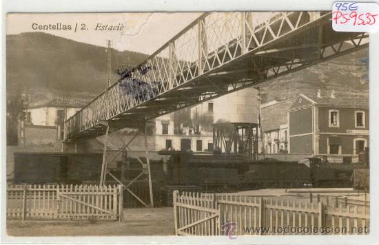 Postcards: (PS-9535)POSTAL FOTOGRAFICA DE CENTELLAS-ESTACION FERROCARRIL