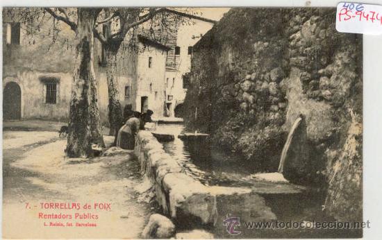 Postcards: (PS-9474)POSTAL DE TORRELLAS DE FOIX-RENTADORS PUBLICS