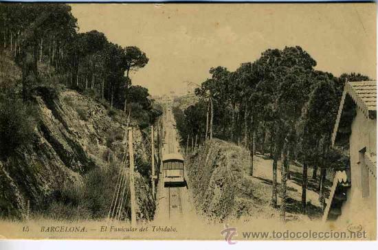 Postales: Barcelona. El funicular del Tibidabo - Foto 1